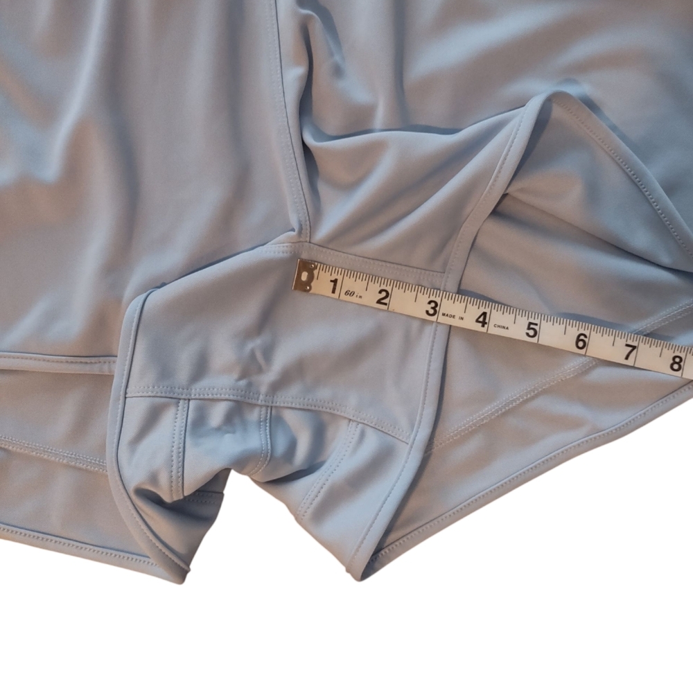Adidas Pacer Shorts Regular Fit 3" Inseam Light Blue NWT - Picture 13 of 13